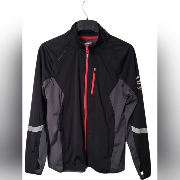 Mondetta Jackets & Blazers - Mondetta Women's Jacket Size L Full Zip Performance Thumb Holes Black Work Out